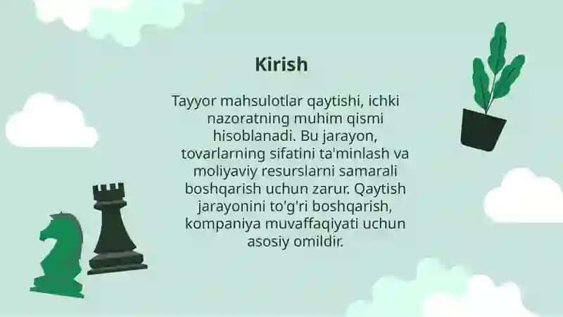 Tayyor mahsulotlar qaytishi 3