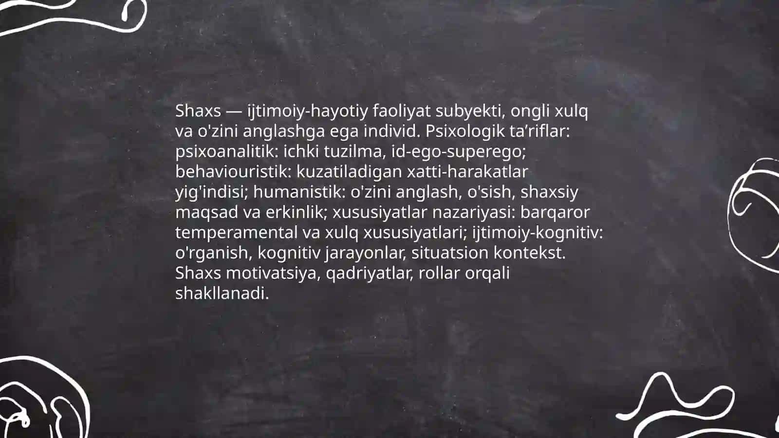 Psixologiyada shaxsni o'rganish nazariyasi 3
