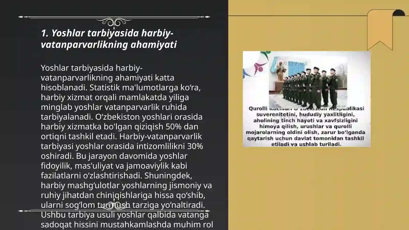 Yoshlar tarbiyasida harbiy-vatanparvarlikning ahamiyati 3