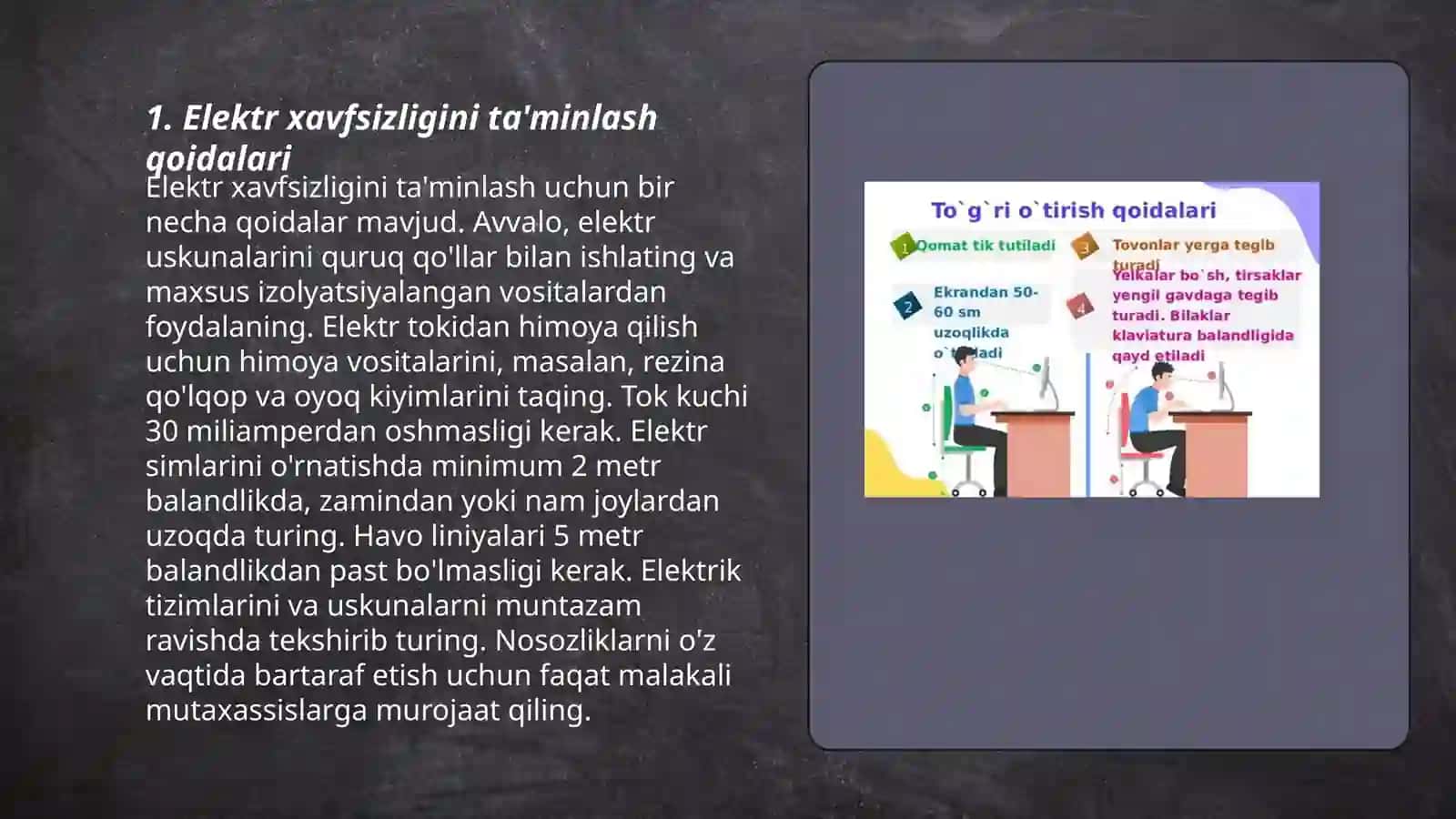 Maishiy xizmat koʻrsatish texnikasini boshqarish va himoyalashda xavfsizlik qoidalari 3