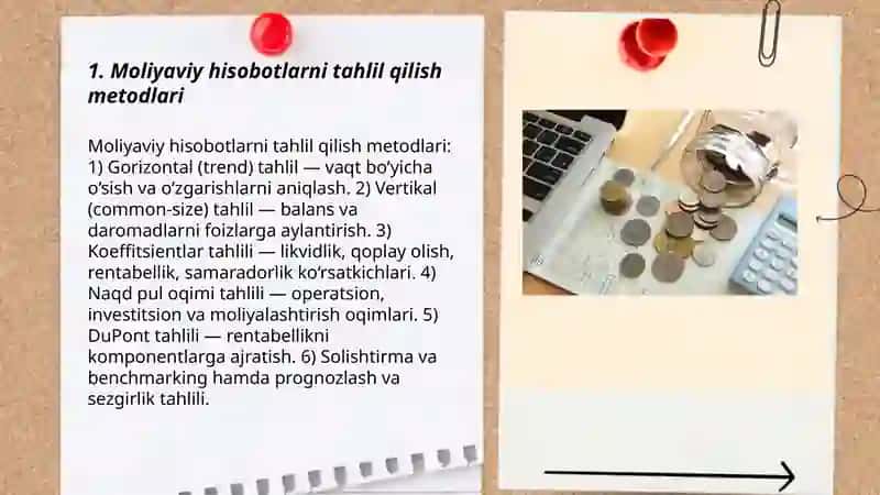 Moliyaviy va boshqaruv tahlili 3