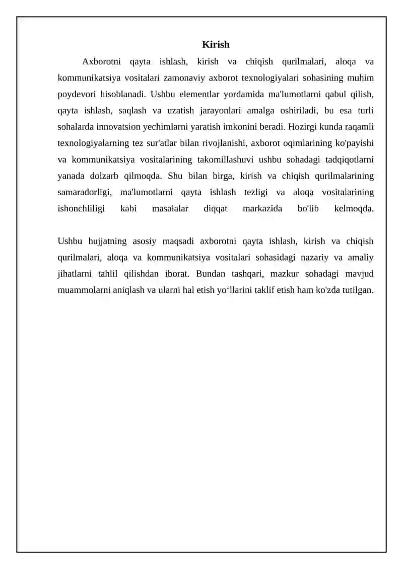Axborotni qayta ishlash va qurilmalar 3