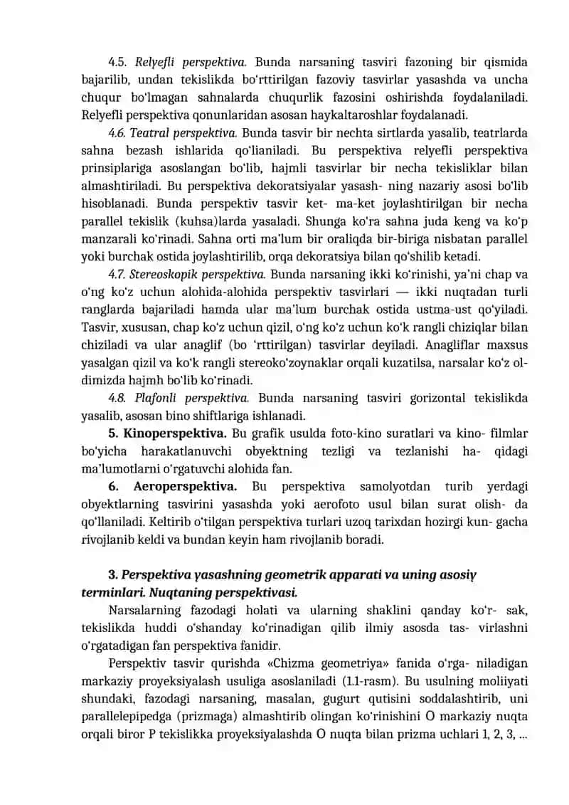 Perspektiva fanining maqsadi va vazifalari 3