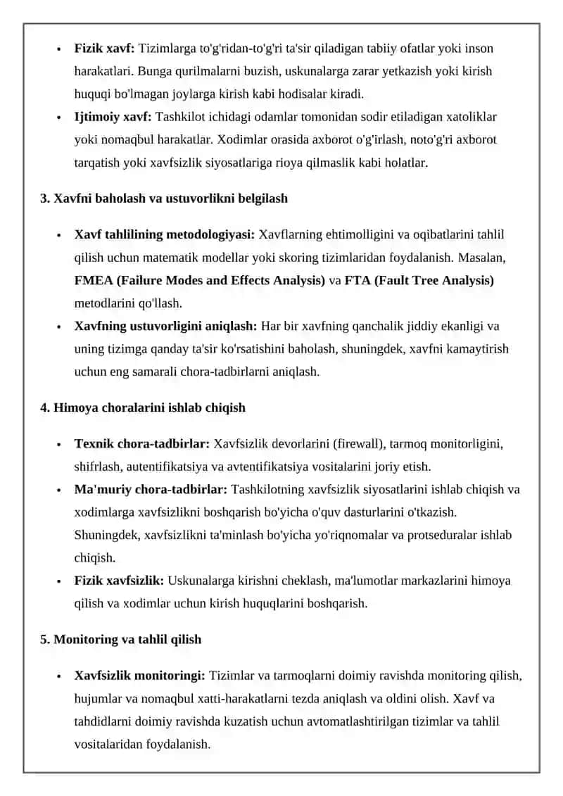 Axborot xavsizlilidan: Tahdidlar modeli 3