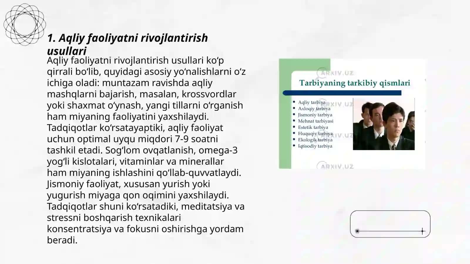 Aqliy tarbiya 3