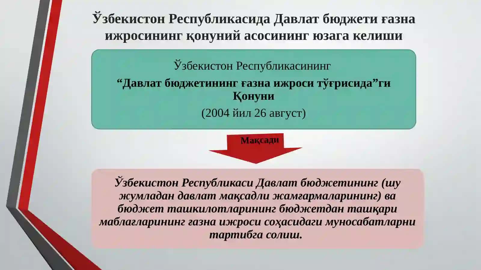 DAVLAT BYUDJETI G’AZNA IJROSINI TASHKIL QILISH 3
