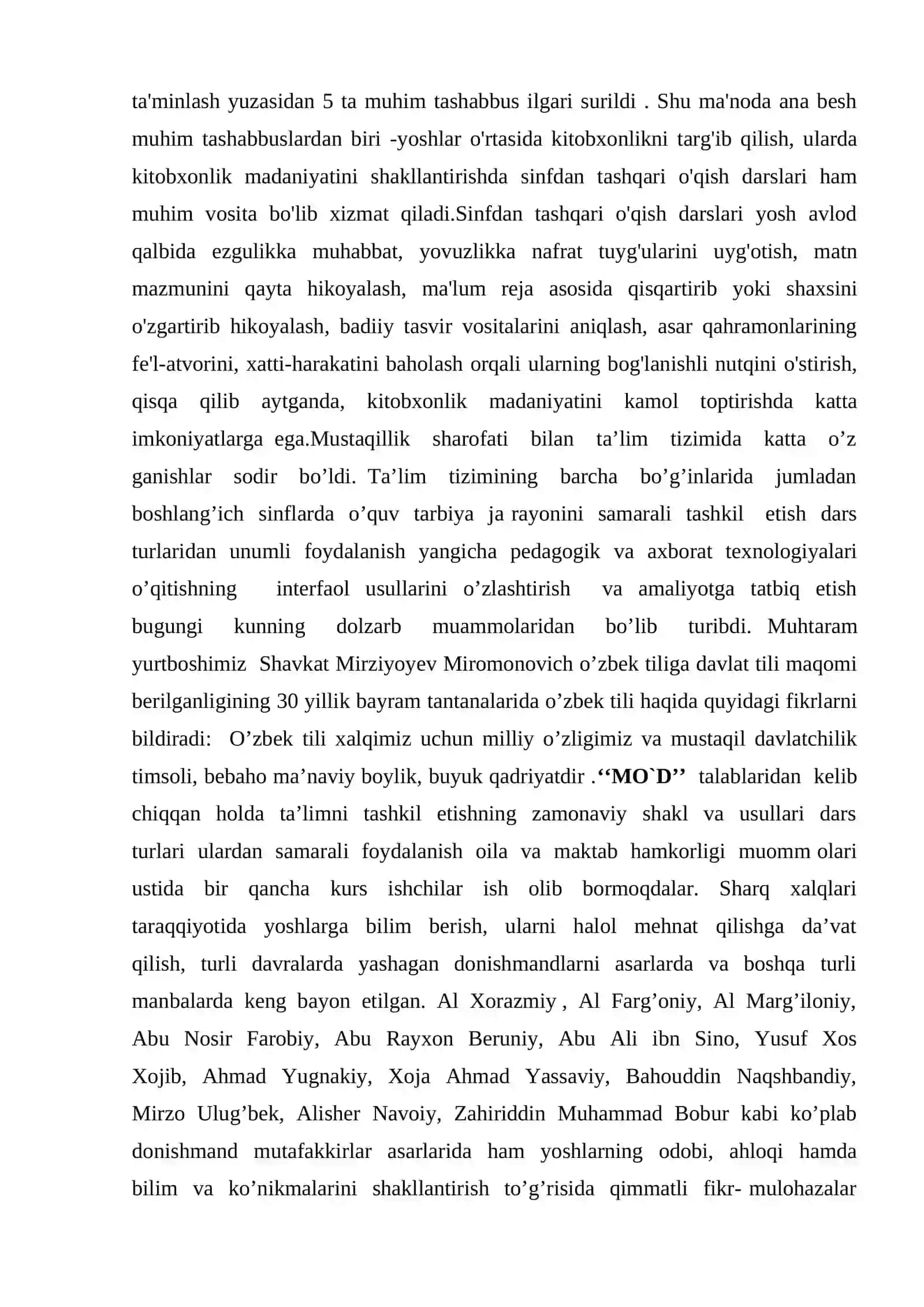 SINFDAN TASHQARI ASOSIY BOSQICH DARSLARINI TASHKIL ETISH (3-SINF) 3
