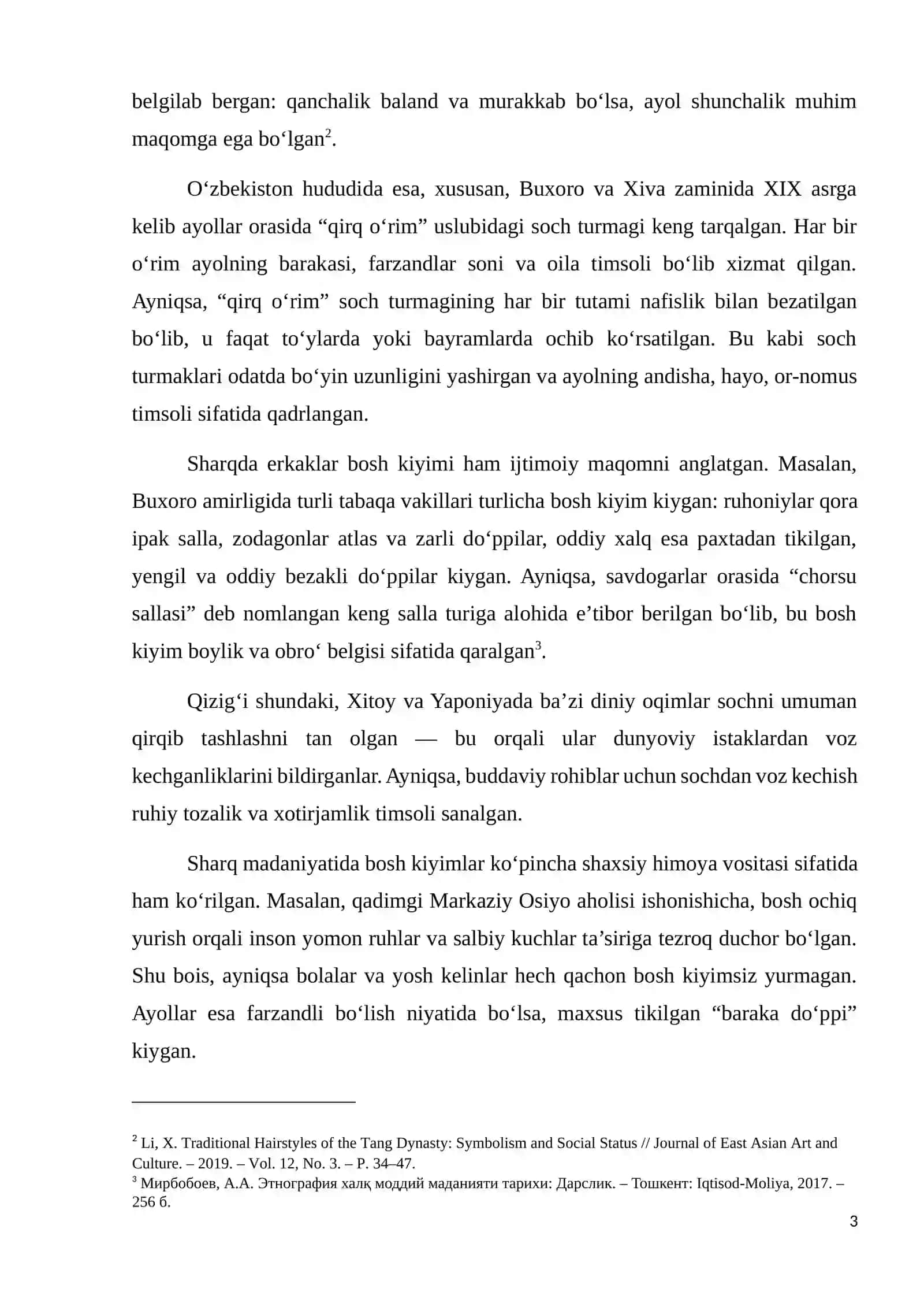 SHARQ SOCH TURMAGI VA BOSH KIYIMLARINING MILLIY XUSUSIYATLARI 3