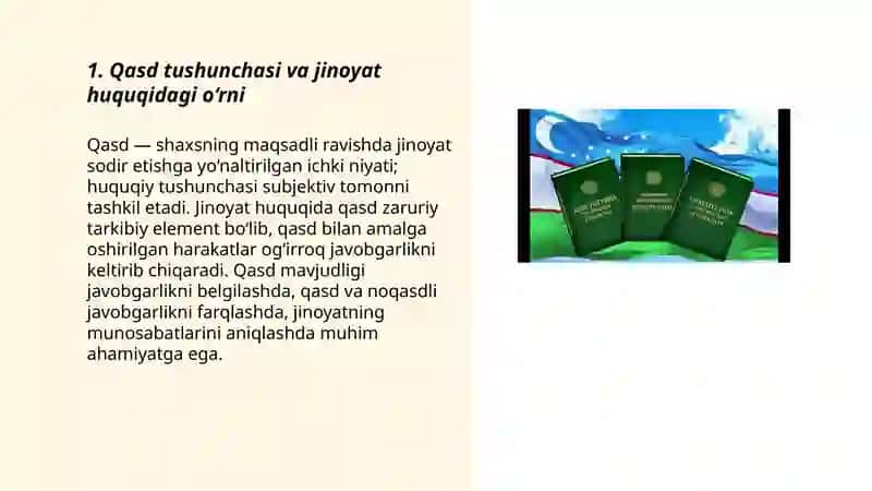 Qasd va uning turlari extiyotaizlik va uning turlari murakkab aybli jinoyatlar 3