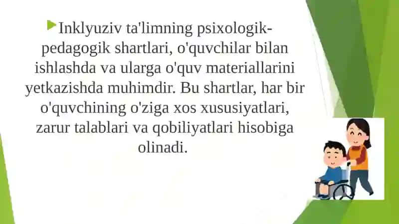 Inklyuziv ta’limning psixologik-pedagogik va tashkiliy shartlari 3