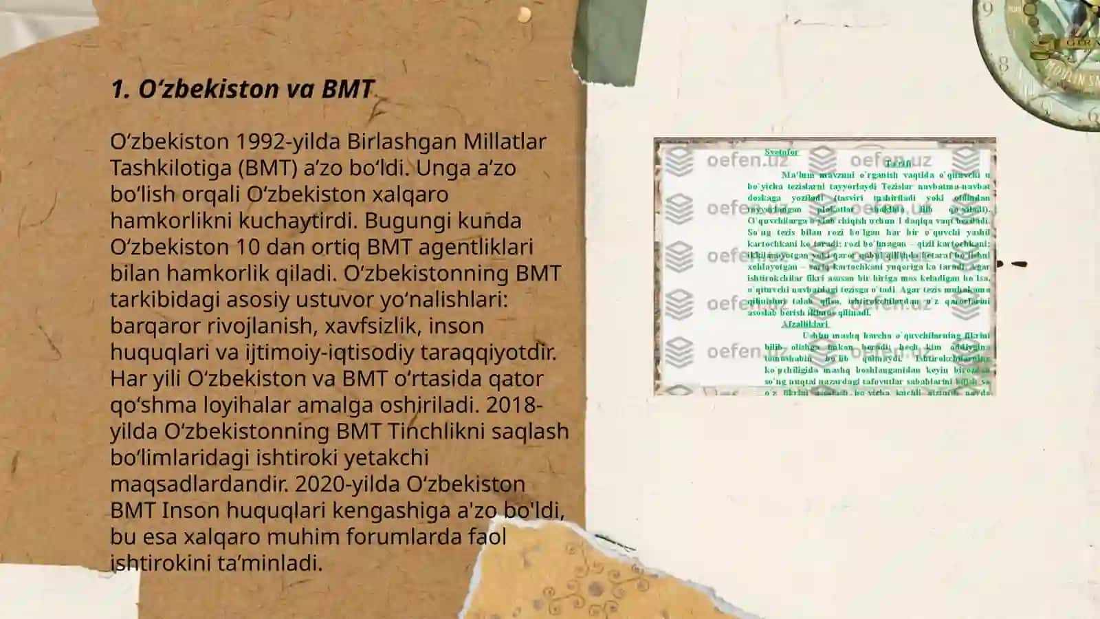 Oʻzbekistonning xalqaro tashkilotlar bilan hamkorlik aloqalari 3