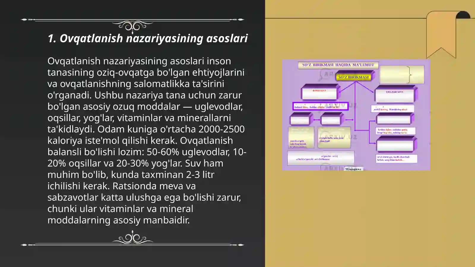 Tibbiyotda ovqatlanish nazaryasi.Parxez stollari.Alimentlar avitaminozlarnig kelib chiqish sabablari va profilakrikasi.Alimentlar zaxarlanish 3