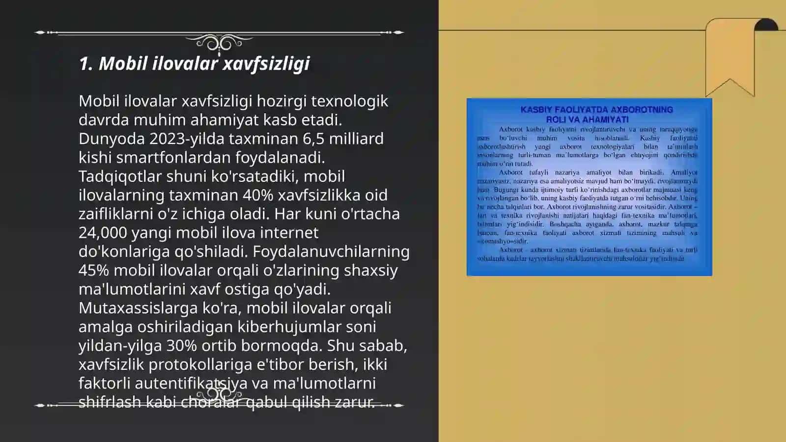Mobil tizimlar xavfsizligi 3