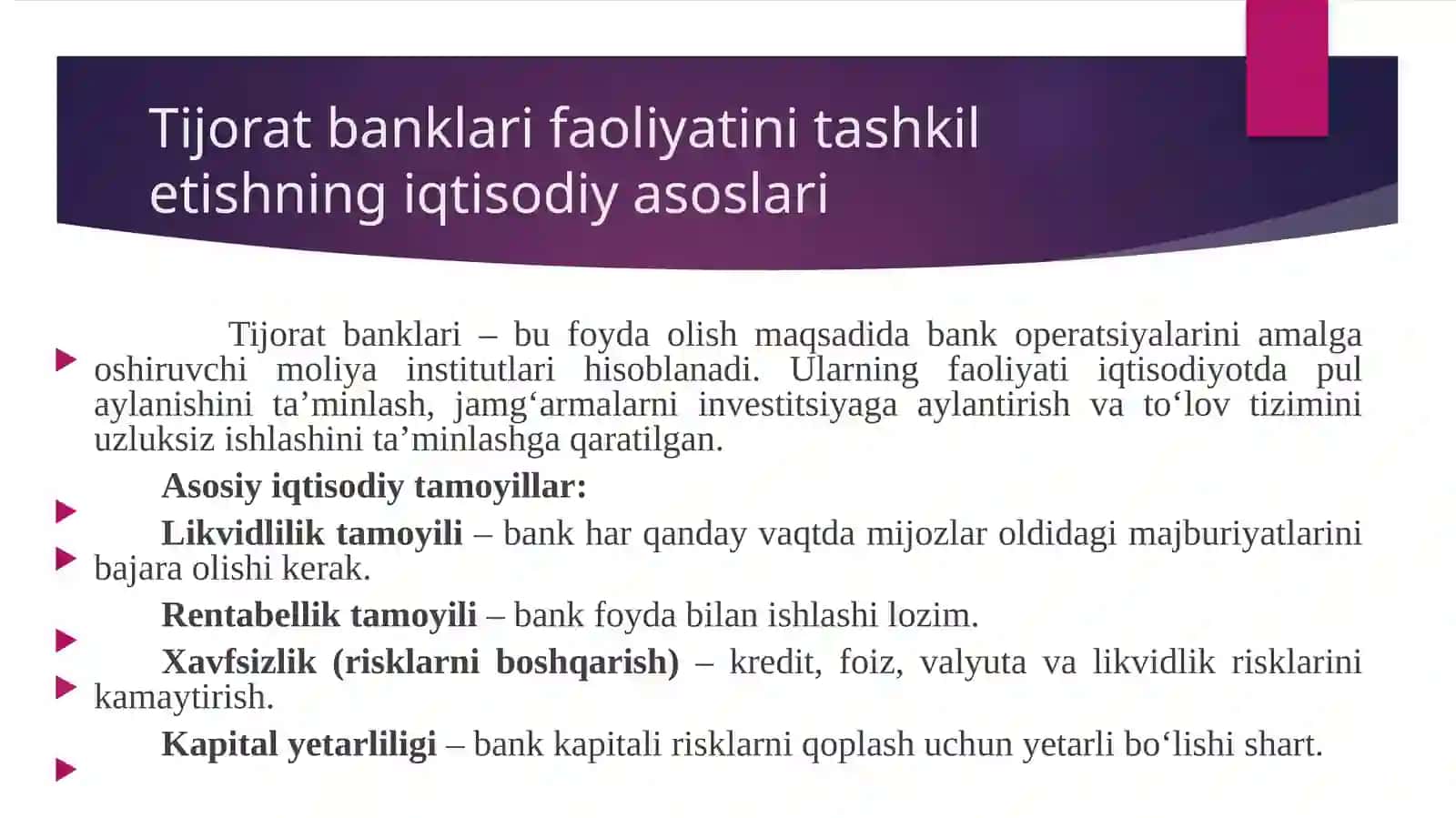 Banklarni davlat ro‘yxatidan o‘tkazish va litsenziyalash tartibining nazorat qilinishi 3