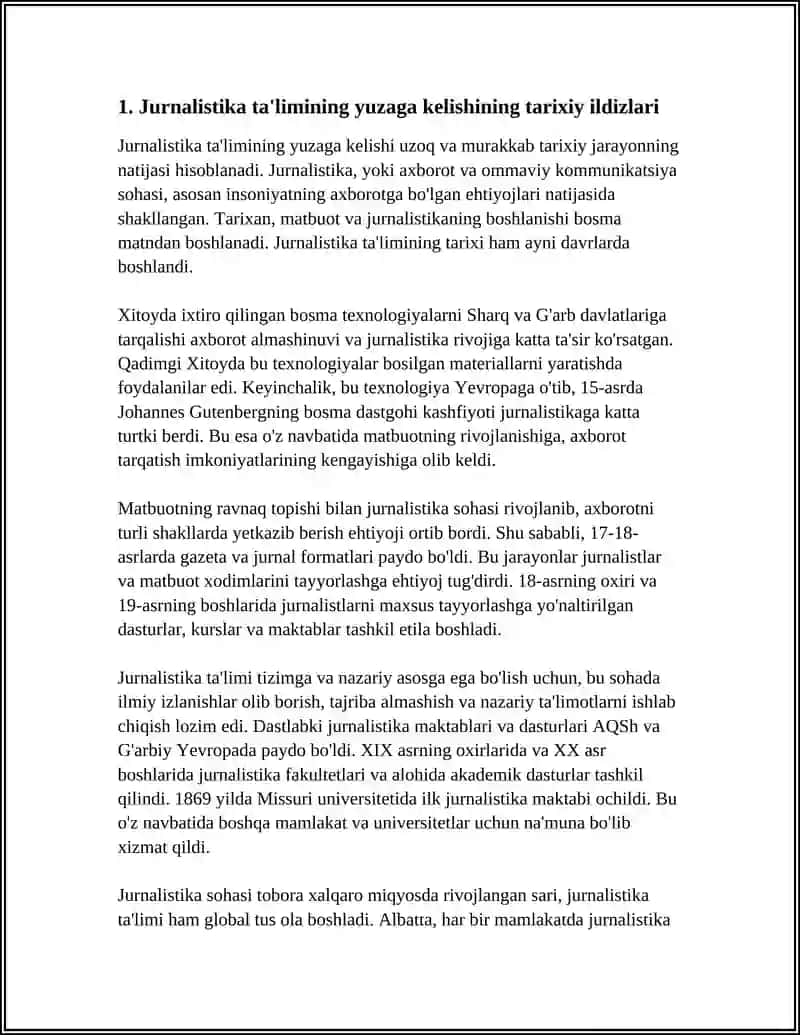 JURNALISTIKA TA'LIMINING YUZAGA KELISHI 3