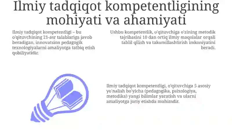 Ilmiy tadqiqot kompetentligi-bo'lajakoʻqituvchishaxsinishakllantirishomilisifatida 3