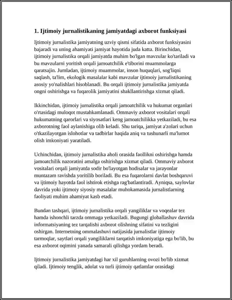 IJTIMOIY JURNALISTIKANING JAMIYAT HAYOTIDAGI OʻRNI 3