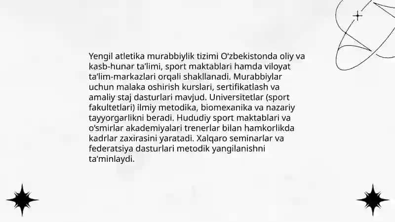Bolalar va oʻsmirlar sport maktabida yengil atletika sport turining urni 3