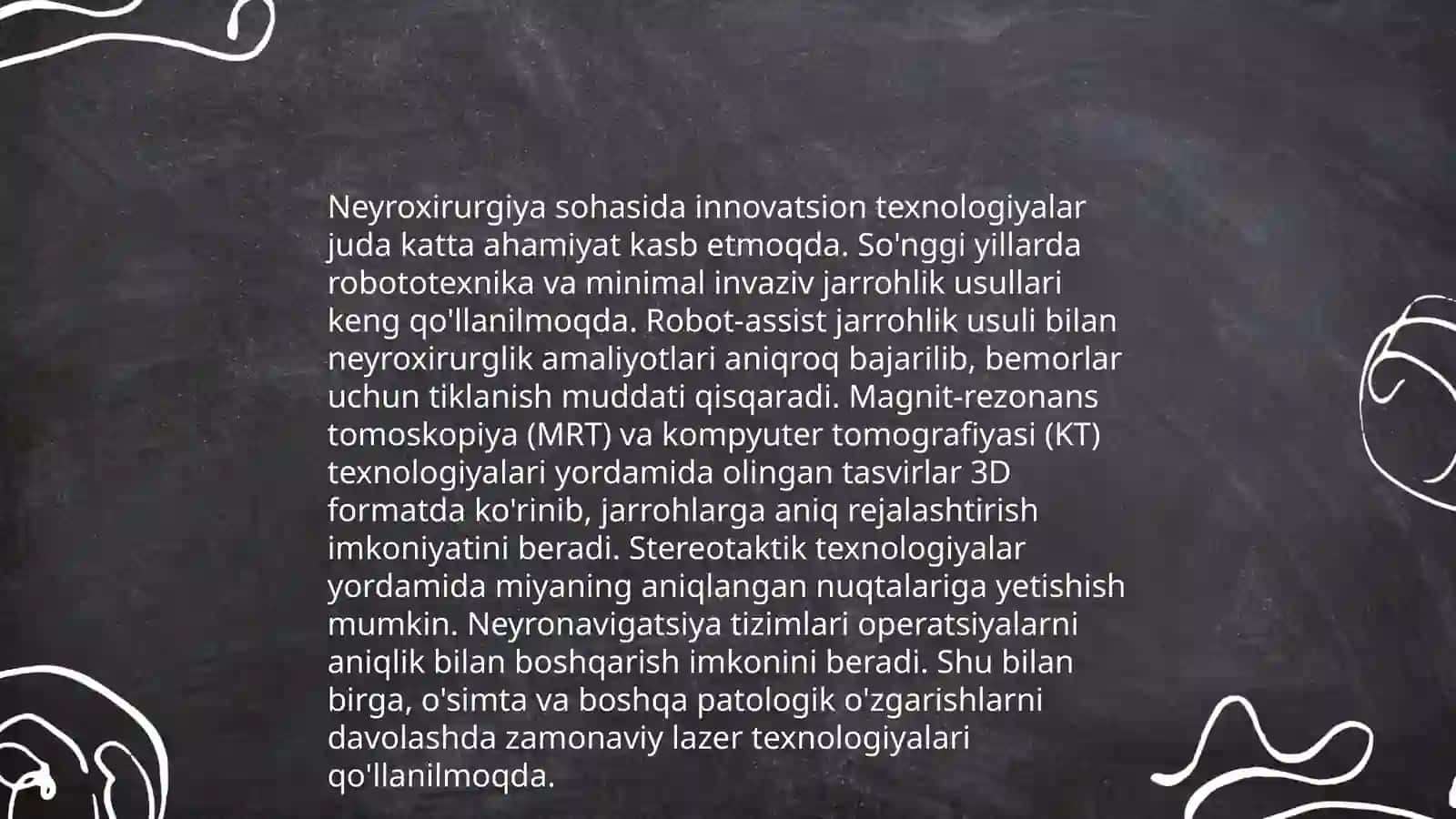 Neyroxirurgiyada qoʻlga kiritilgan yutuqlar 3