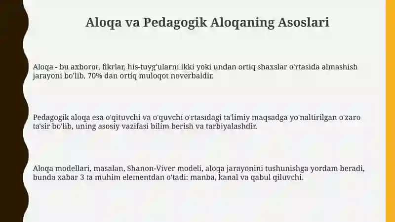 Pedagogik aloqaning mohiyati 3