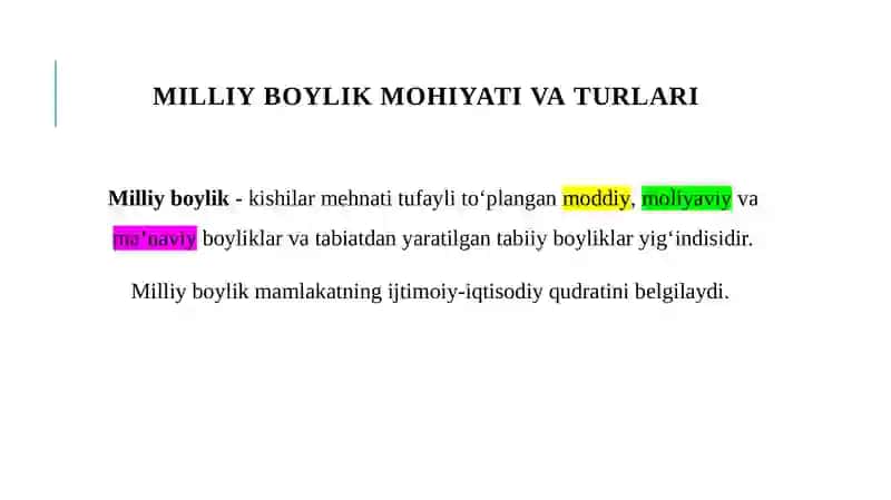 Milliy boylik statistikasi 3