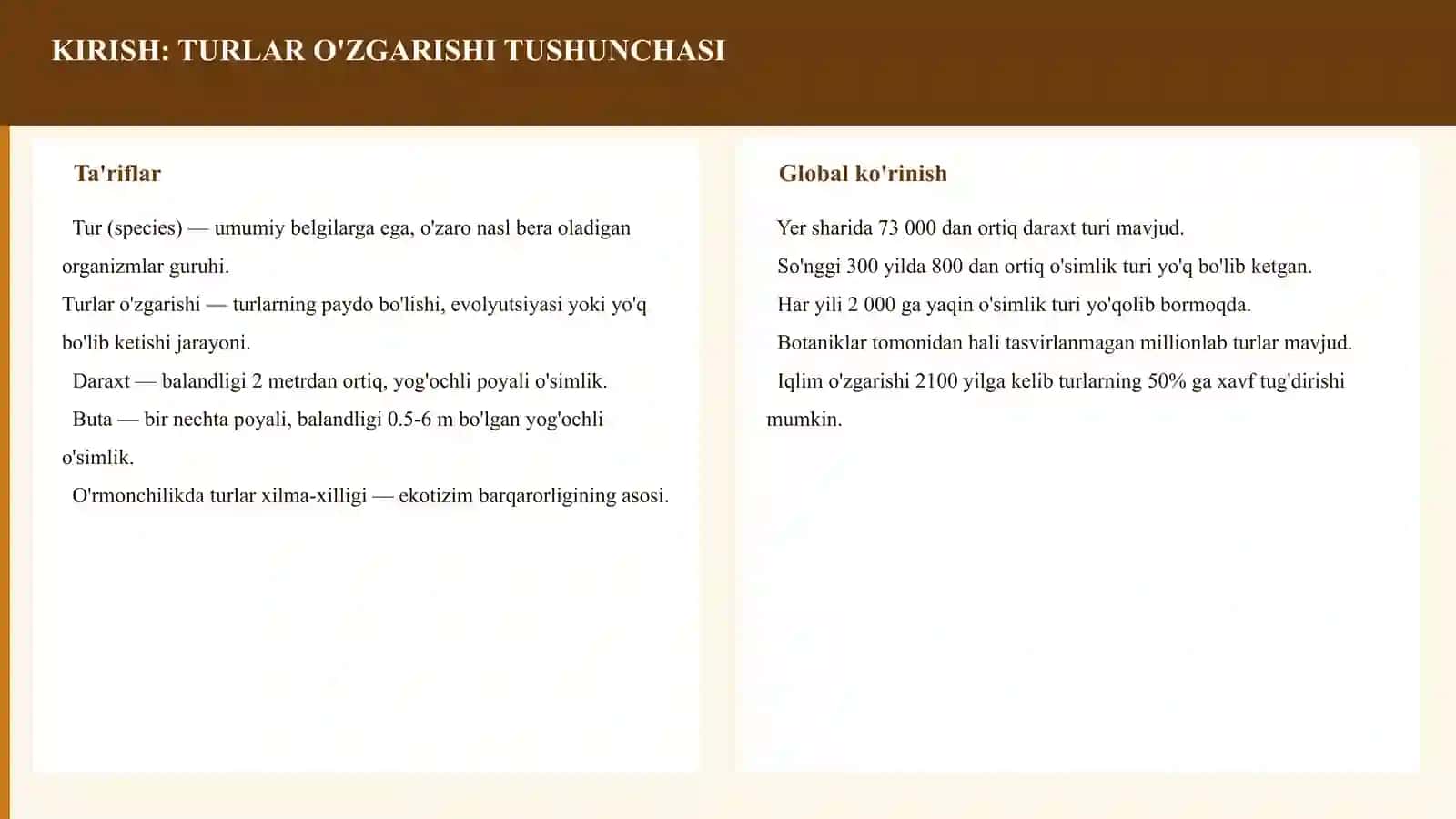 Daraxt va butalar biologiyasi PPT 3