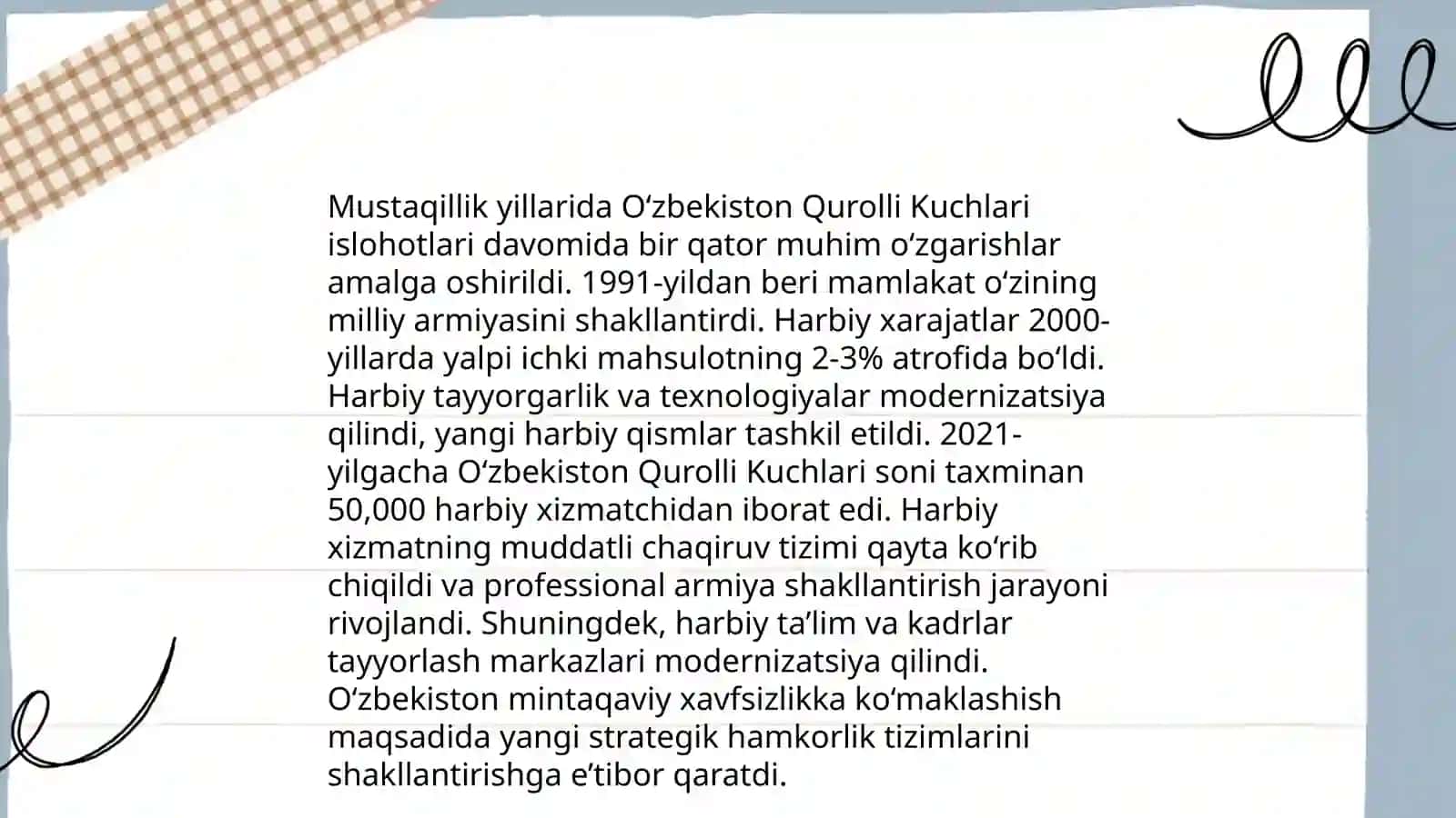 Mustaqillik yillarida qurolli kuchlar islohotlari 3