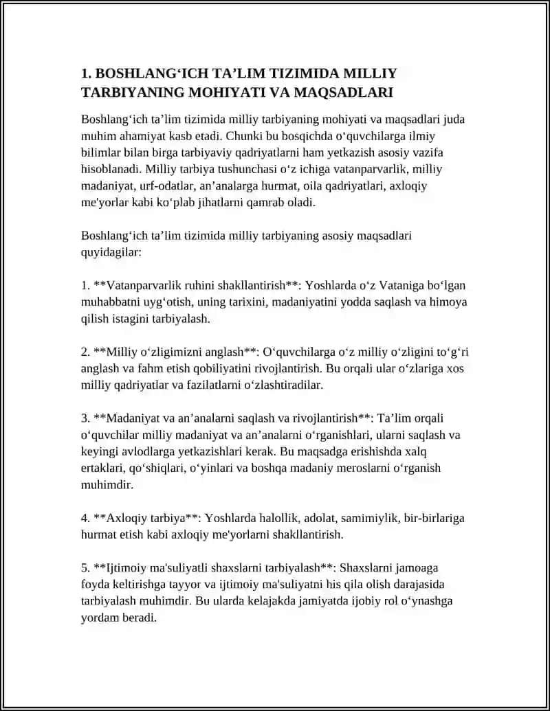 BOSHLANGʻICH TAʼLIM TIZIMIDA MILLIY TARBIYANI AMALGA OSHIRISH MOHIYATI 3