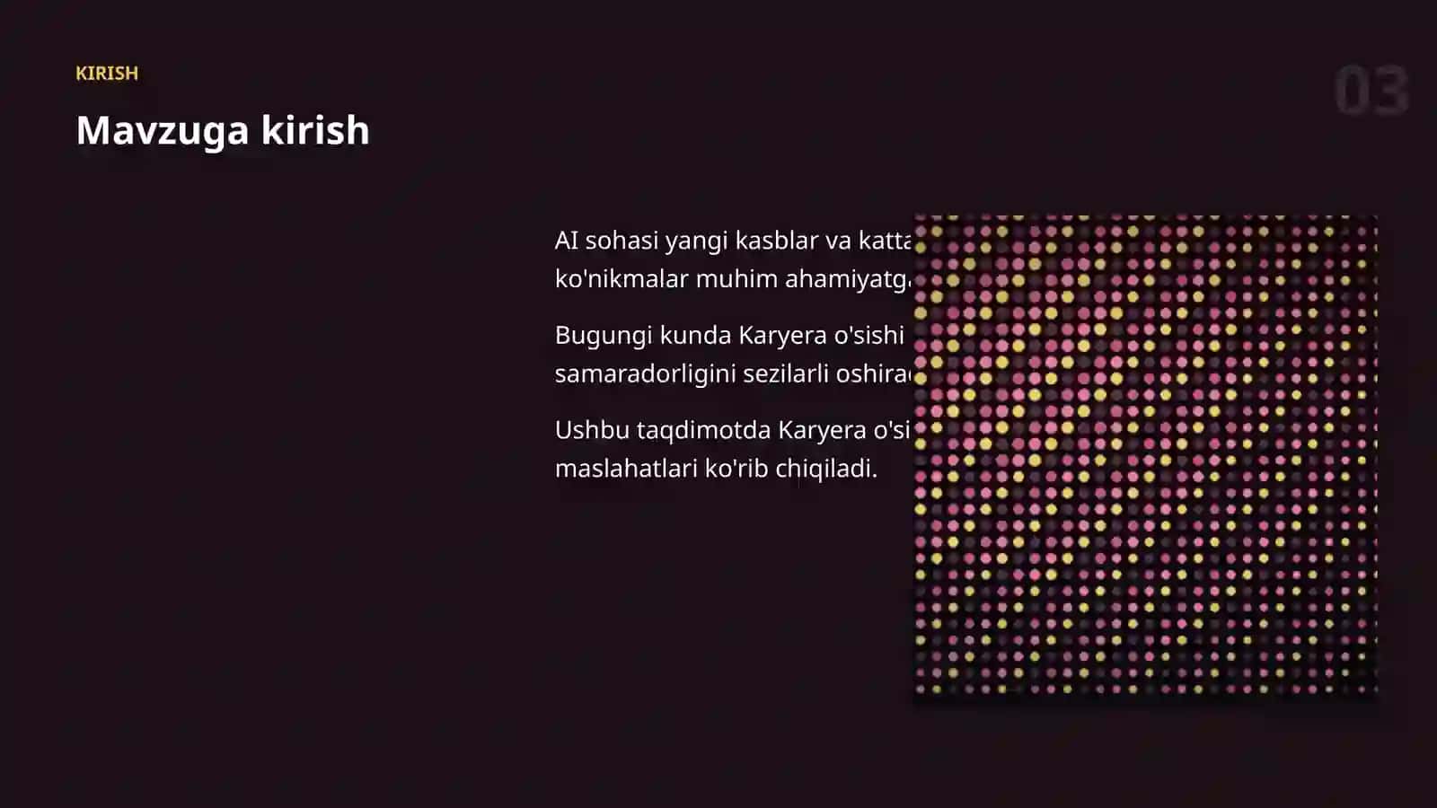 AI KASBLARI VA KO'NIKMALAR 3