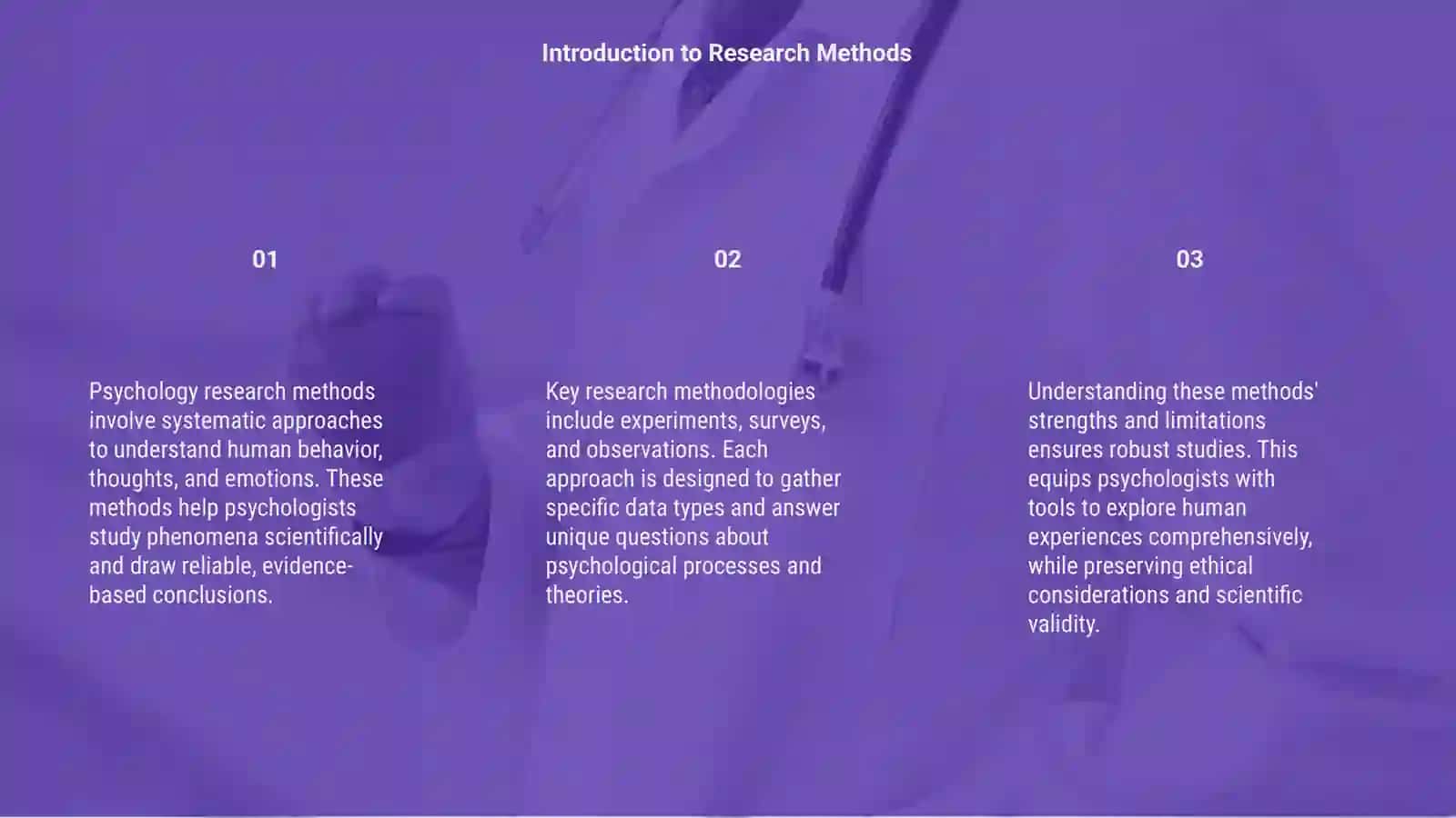 Psychology research methods 3