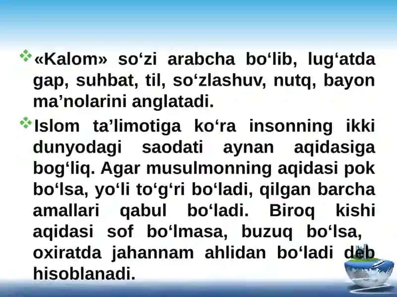 Islom dinining aqidaviy yo`nalishlari va maktablari 3