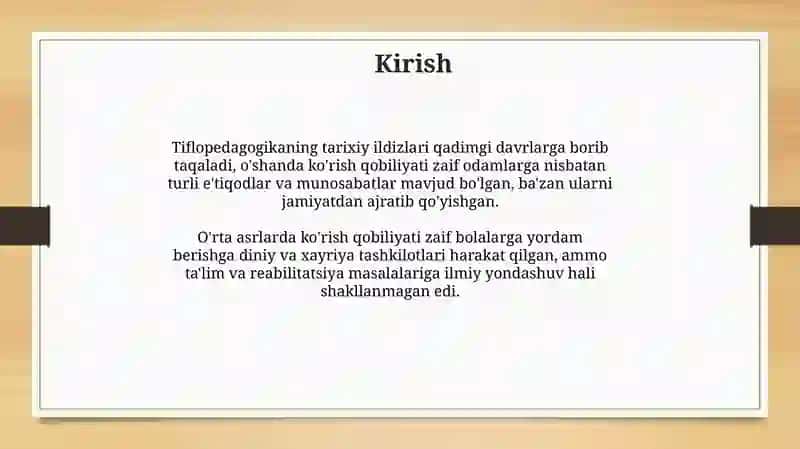 Tiflopedagogikaning rivojlanish tarixi 3