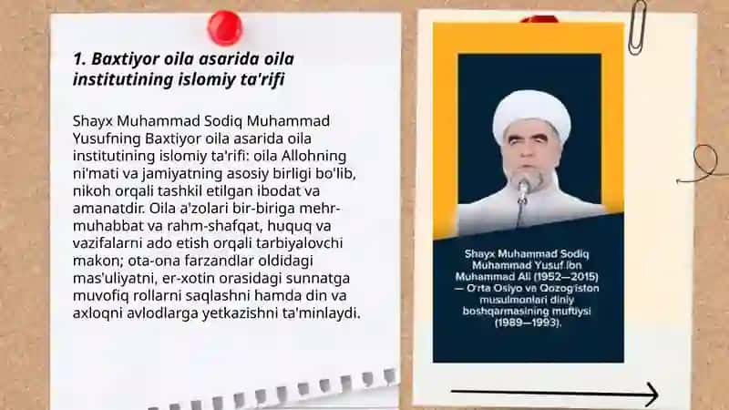 Shayx Muxammad Sodiq Muxammad Yusufning Baxtiyor oila asarida islom qadriyatlarining talqini 3
