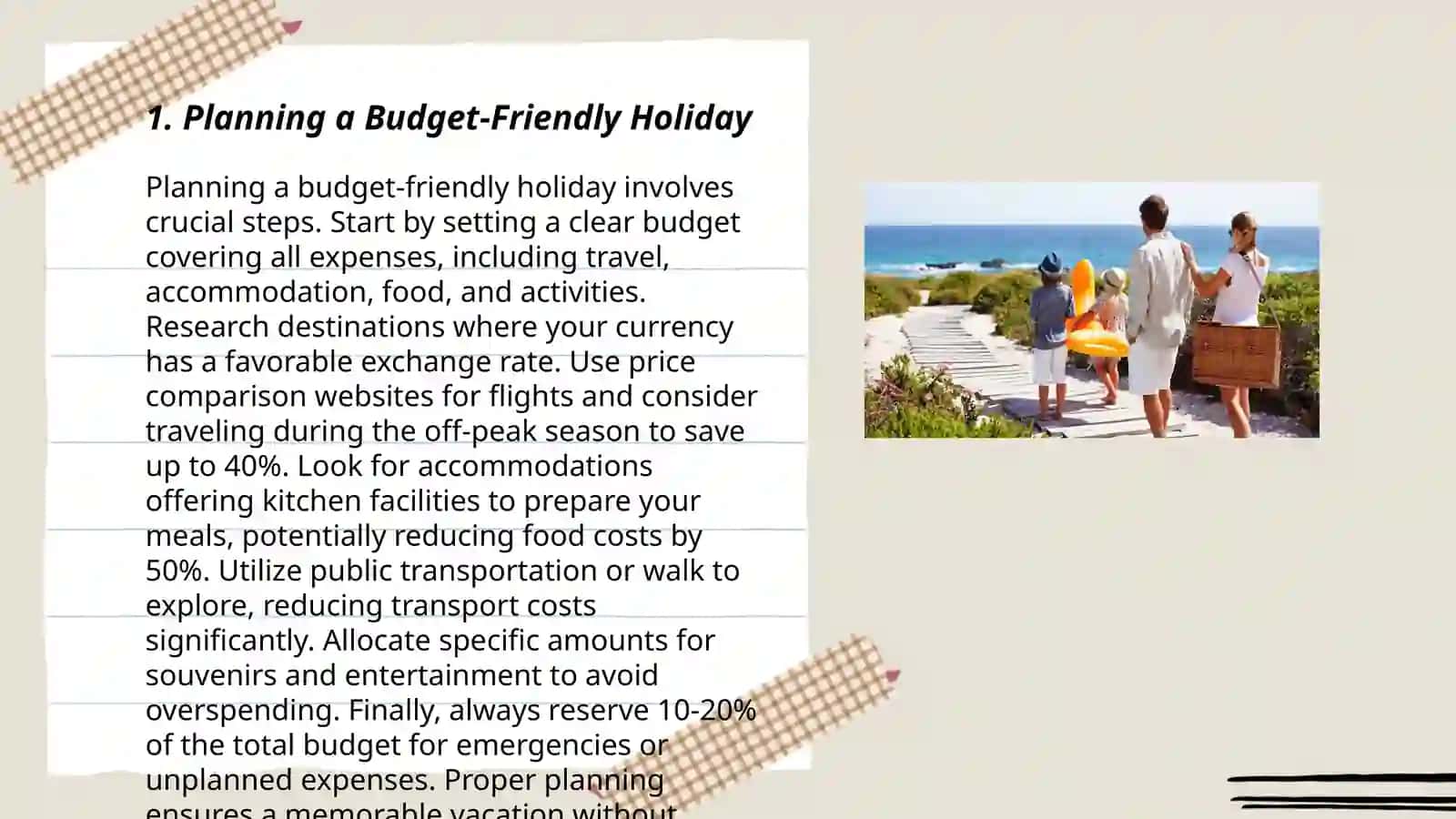 Planning a Budget-Friendly Holiday 3