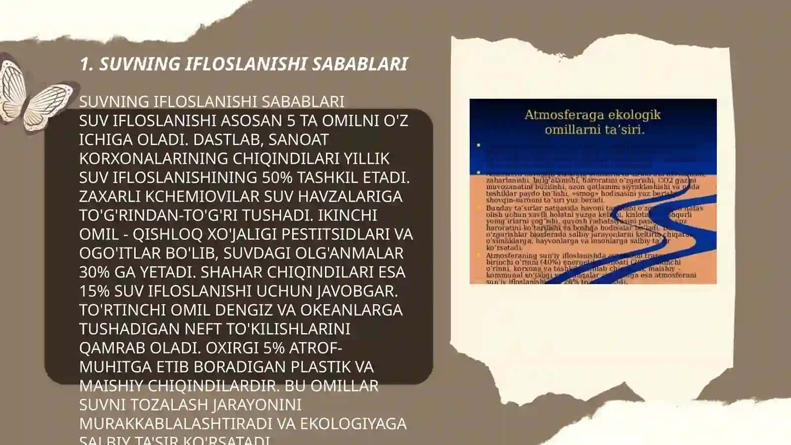 Suv, havo va tuproq muhitlari va ularning ifloslanishi 3