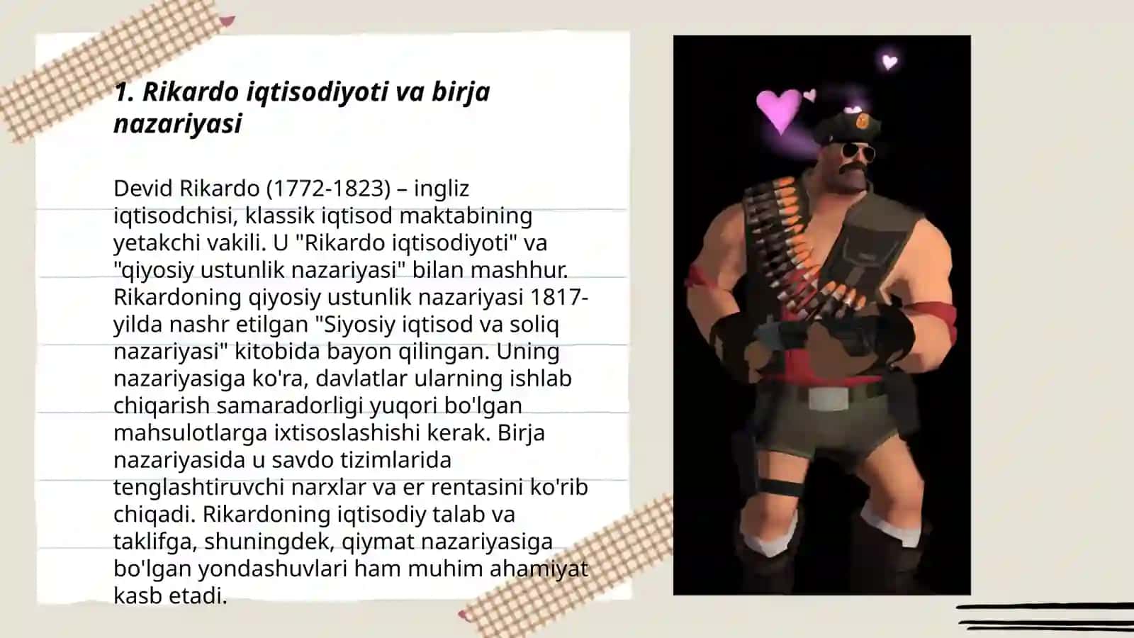 Rikardo, Maltus va Xyum ta'limoti 3