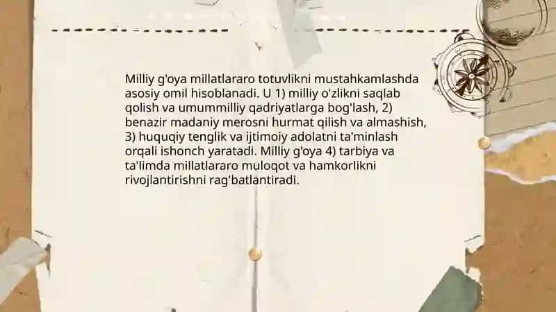 Milliy g'oya millarlararo totuvlikni taminlash 3