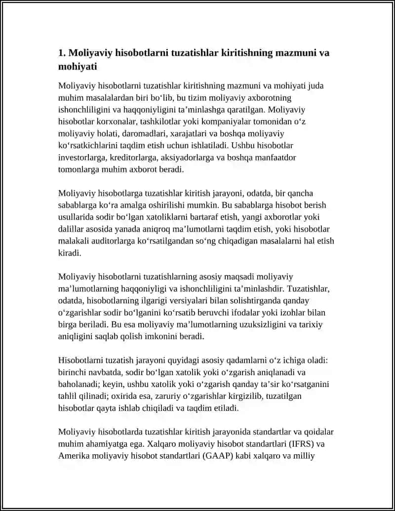 Moliyaviy Hisobotlarni Tuzatishlar Kiritishning Mazmuni va Mohiyati 3