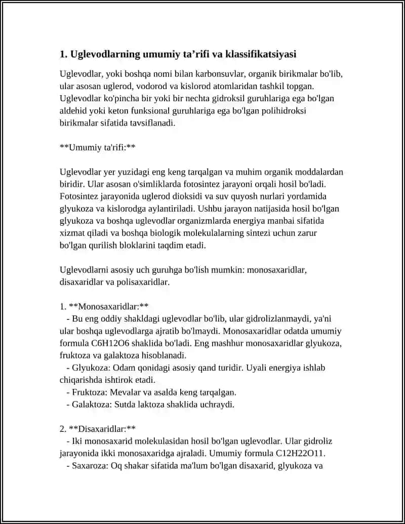Uglevodlar DI, Gomo va Geteropolisaxaridlar Tuzilishi va Xossalari 3