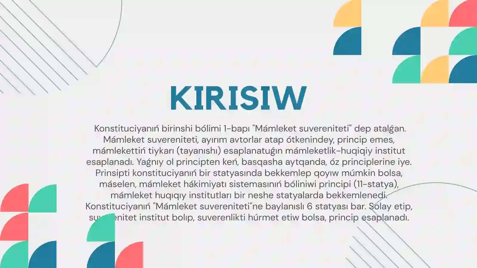 ÓZBEKSTAN RESPUBLIKASINIŃ KONSTITUCIYALIQ SISTEMASINIŃ PRINCIPLERI 3