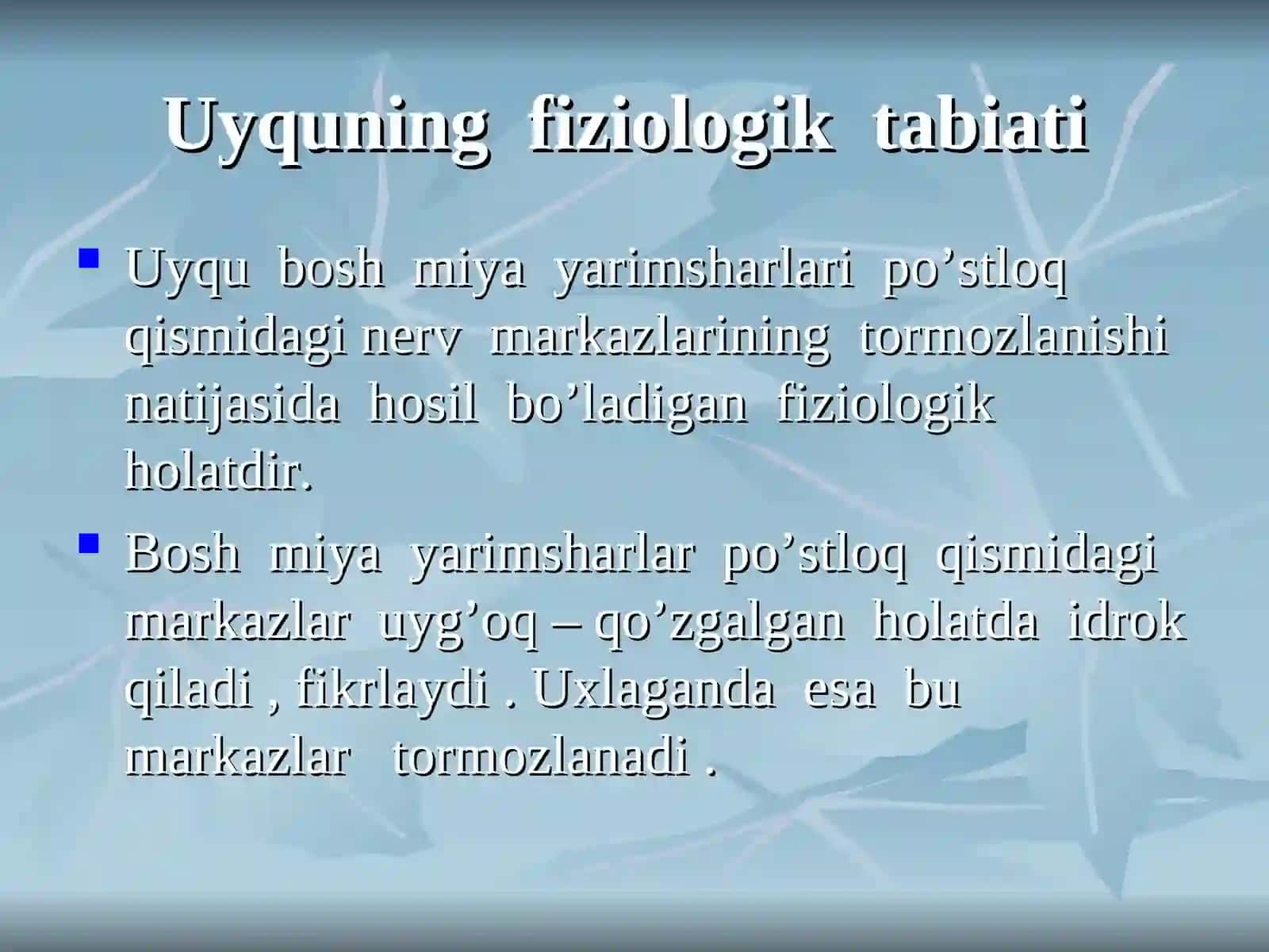 Uyqu va unung turlari 3