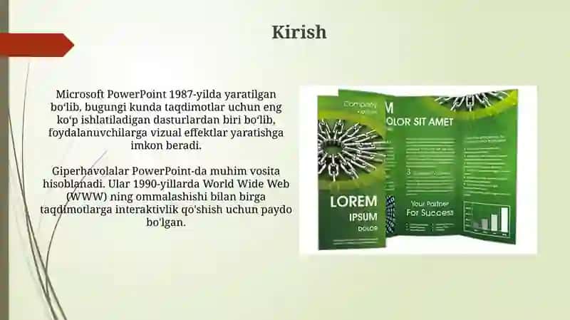 Giperhavolalar PowerPoint-da 3