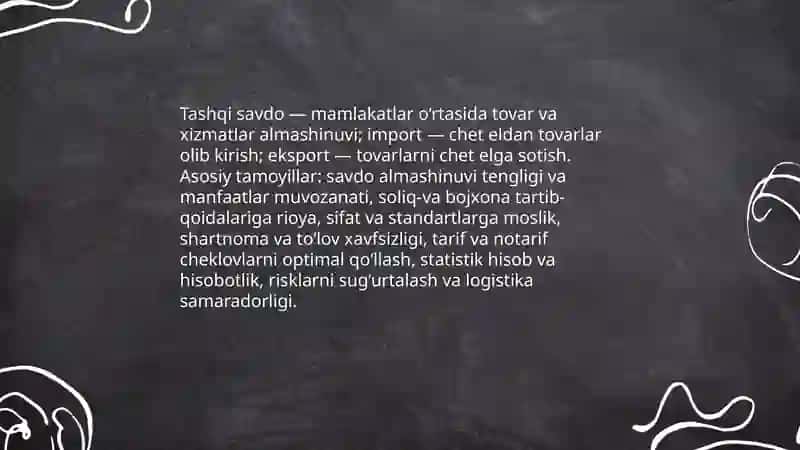 Tashqi Savdoda Tovarlar Importi va Eksporti I Statistik O‘rganish 3