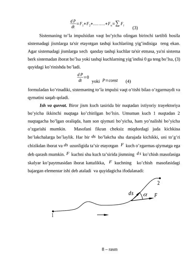 Mustaqil  ish (Sistema impulsining saqlanish qonuni .docx ) 3