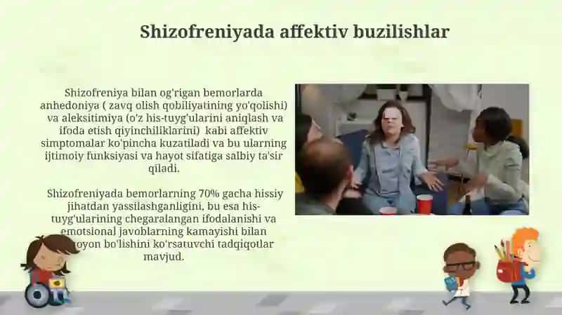 Shizofreniya kasalligi mavjud bemorlarning hissiy emotsional iroda sohasining tavsifi 3