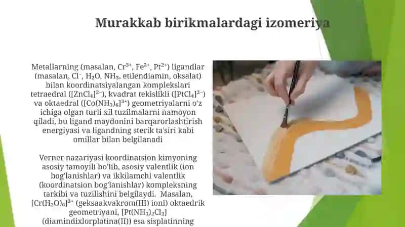 Murakkab birikmalardagi izomeriya 3