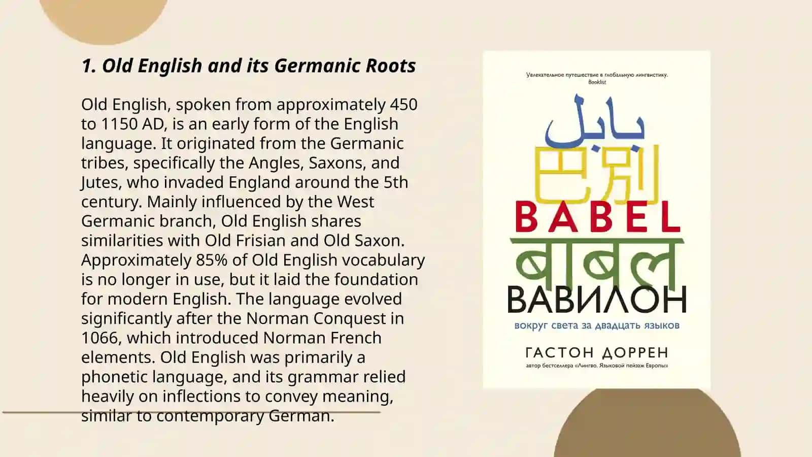 The historical evolution of the English language and its impact on modern varieties 3