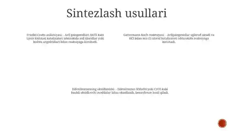 Benzofenon Sintezi Uning Tuzilishi Va Xossalari 3