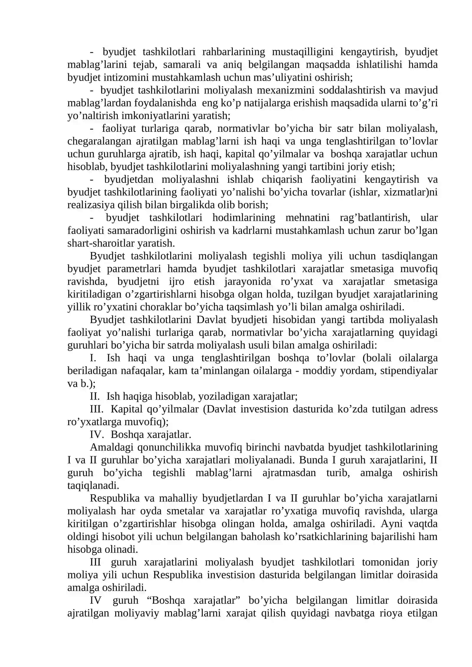 BYUDJET TASHKILOTLARI XARAJATLAR SMETASINI REJALASHTIRISH VA BYUDJETDAN MOLIYALASH-TIRISHDAGI MOLIYAVIY NAZORAT 3