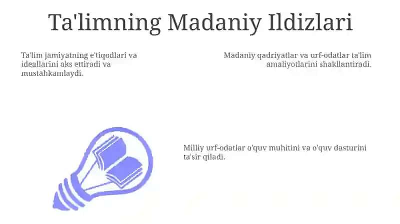 Ta'limning Madaniy Ildizlari 3